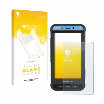 Parte frontale di una confezione del prodotto con il logo del marchio upscreen. Accanto è raffigurato il dispositivo Ecom Smar