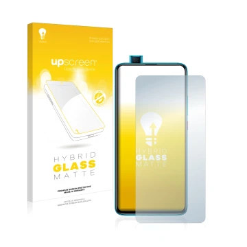 Parte frontale di una confezione del prodotto con il logo del marchio upscreen. Accanto è raffigurato il dispositivo Xiaomi Po