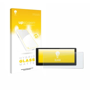 Parte frontale di una confezione del prodotto con il logo del marchio upscreen. Accanto è raffigurato il dispositivo Joying 4G