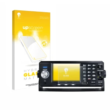 Parte frontale di una confezione del prodotto con il logo del marchio upscreen. Accanto è raffigurato il dispositivo Uniden SD