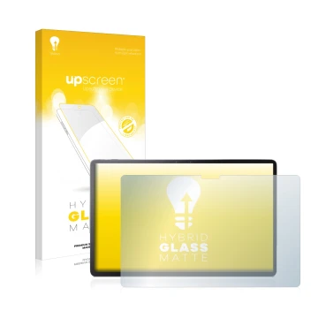 Parte frontale di una confezione del prodotto con il logo del marchio upscreen. Accanto è raffigurato il dispositivo Lenovo Ta