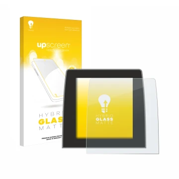 Parte frontale di una confezione del prodotto con il logo del marchio upscreen. Accanto è raffigurato il dispositivo Renault C