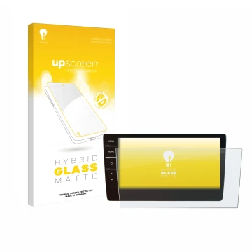 Parte frontale di una confezione del prodotto con il logo del marchio upscreen. Accanto è raffigurato il dispositivo Volkswage