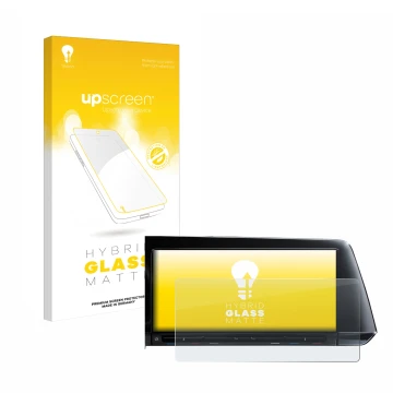 Parte frontale di una confezione del prodotto con il logo del marchio upscreen. Accanto è raffigurato il dispositivo Volkswage