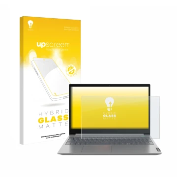 Parte frontale di una confezione del prodotto con il logo del marchio upscreen. Accanto è raffigurato il dispositivo Lenovo Th