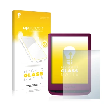 Parte frontale di una confezione del prodotto con il logo del marchio upscreen. Accanto è raffigurato il dispositivo PocketBoo