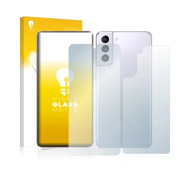 Parte frontale di una confezione del prodotto con il logo del marchio upscreen. Accanto è raffigurato il dispositivo Samsung G