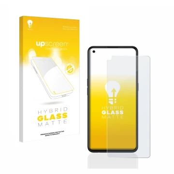 Parte frontale di una confezione del prodotto con il logo del marchio upscreen. Accanto è raffigurato il dispositivo Oppo Find