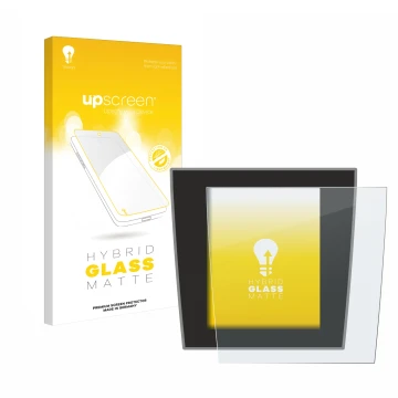 Parte frontale di una confezione del prodotto con il logo del marchio upscreen. Accanto è raffigurato il dispositivo Porsche T