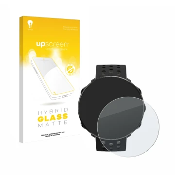 Parte frontale di una confezione del prodotto con il logo del marchio upscreen. Accanto è raffigurato il dispositivo Polar Van