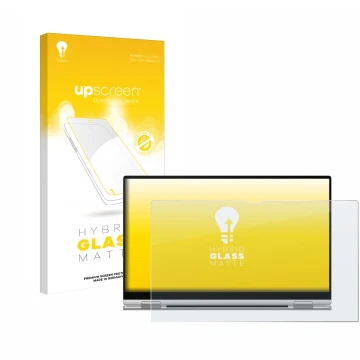 Parte frontale di una confezione del prodotto con il logo del marchio upscreen. Accanto è raffigurato il dispositivo Samsung G