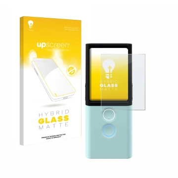 Parte frontale di una confezione del prodotto con il logo del marchio upscreen. Accanto è raffigurato il dispositivo Vasco Tra