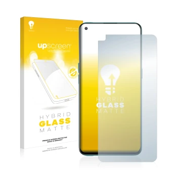 Parte frontale di una confezione del prodotto con il logo del marchio upscreen. Accanto è raffigurato il dispositivo OnePlus N