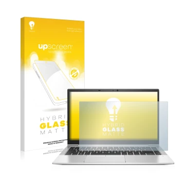 Parte frontale di una confezione del prodotto con il logo del marchio upscreen. Accanto è raffigurato il dispositivo HP EliteB