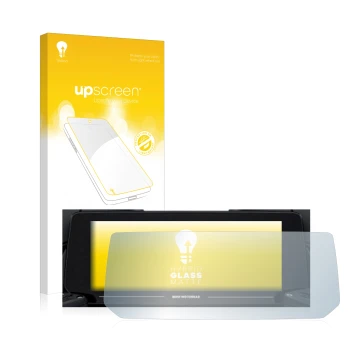 Parte frontale di una confezione del prodotto con il logo del marchio upscreen. Accanto è raffigurato il dispositivo BMW R 125