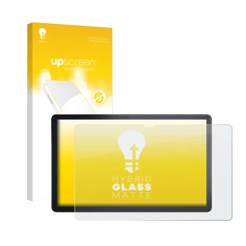 Parte frontale di una confezione del prodotto con il logo del marchio upscreen. Accanto è raffigurato il dispositivo Lenovo Ta