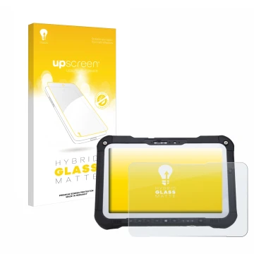 Parte frontale di una confezione del prodotto con il logo del marchio upscreen. Accanto è raffigurato il dispositivo Panasonic