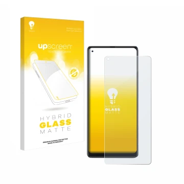 Parte frontale di una confezione del prodotto con il logo del marchio upscreen. Accanto è raffigurato il dispositivo Cubot Max