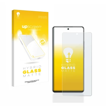 Parte frontale di una confezione del prodotto con il logo del marchio upscreen. Accanto è raffigurato il dispositivo Xiaomi 11