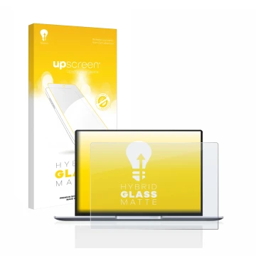 Parte frontale di una confezione del prodotto con il logo del marchio upscreen. Accanto è raffigurato il dispositivo Huawei Ma