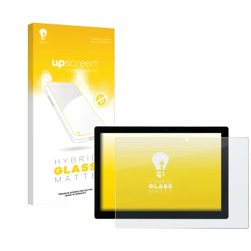 Parte frontale di una confezione del prodotto con il logo del marchio upscreen. Accanto è raffigurato il dispositivo Hyrican E