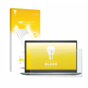 Parte frontale di una confezione del prodotto con il logo del marchio upscreen. Accanto è raffigurato il dispositivo Dell Lati