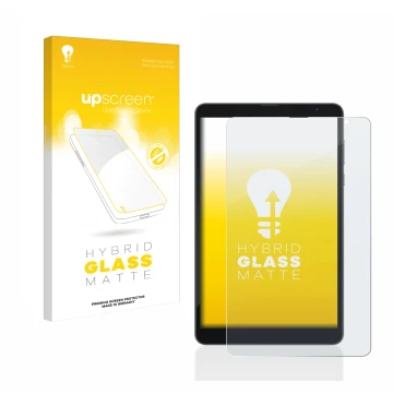 Parte frontale di una confezione del prodotto con il logo del marchio upscreen. Accanto è raffigurato il dispositivo Blackview