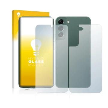 Parte frontale di una confezione del prodotto con il logo del marchio upscreen. Accanto è raffigurato il dispositivo Samsung G