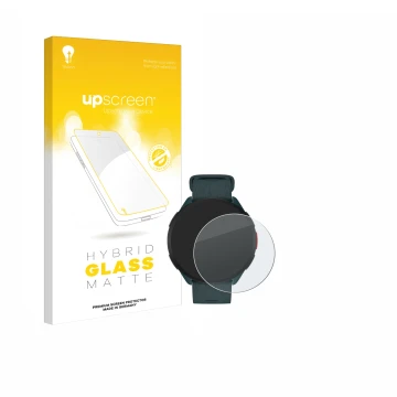 Parte frontale di una confezione del prodotto con il logo del marchio upscreen. Accanto è raffigurato il dispositivo Polar Pac