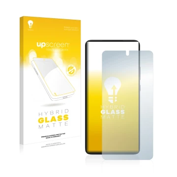 Parte frontale di una confezione del prodotto con il logo del marchio upscreen. Accanto è raffigurato il dispositivo Motorola 