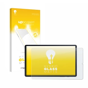 Parte frontale di una confezione del prodotto con il logo del marchio upscreen. Accanto è raffigurato il dispositivo Samsung G