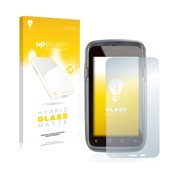 Parte frontale di una confezione del prodotto con il logo del marchio upscreen. Accanto è raffigurato il dispositivo Honeywell