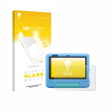 Parte frontale di una confezione del prodotto con il logo del marchio upscreen. Accanto è raffigurato il dispositivo Amazon Fi