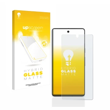 Parte frontale di una confezione del prodotto con il logo del marchio upscreen. Accanto è raffigurato il dispositivo Google Pi