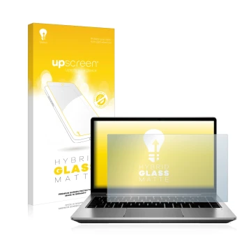 Parte frontale di una confezione del prodotto con il logo del marchio upscreen. Accanto è raffigurato il dispositivo HP ProBoo