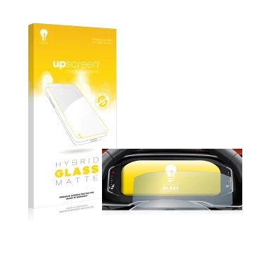 Parte frontale di una confezione del prodotto con il logo del marchio upscreen. Accanto è raffigurato il dispositivo Volkswage