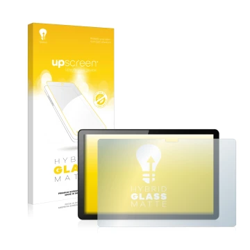 Parte frontale di una confezione del prodotto con il logo del marchio upscreen. Accanto è raffigurato il dispositivo Lenovo Ta