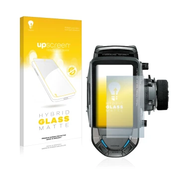 Parte frontale di una confezione del prodotto con il logo del marchio upscreen. Accanto è raffigurato il dispositivo Futaba 10