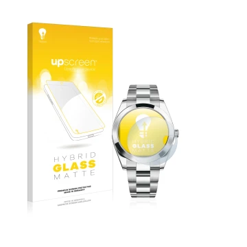 Parte frontale di una confezione del prodotto con il logo del marchio upscreen. Accanto è raffigurato il dispositivo Rolex Dat