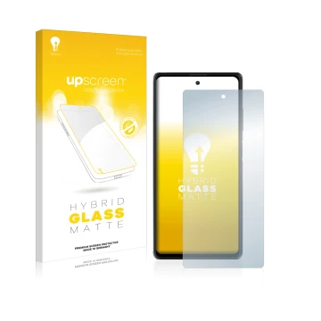 Parte frontale di una confezione del prodotto con il logo del marchio upscreen. Accanto è raffigurato il dispositivo Blackview