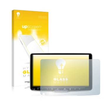 Parte frontale di una confezione del prodotto con il logo del marchio upscreen. Accanto è raffigurato il dispositivo Alpine iL