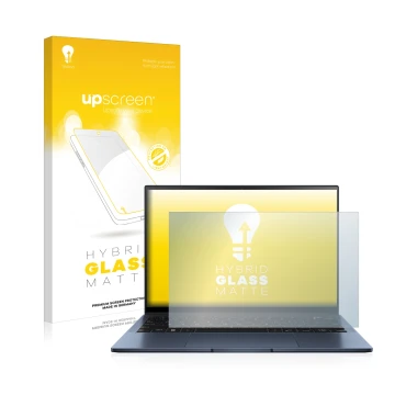 Parte frontale di una confezione del prodotto con il logo del marchio upscreen. Accanto è raffigurato il dispositivo ASUS ZenB