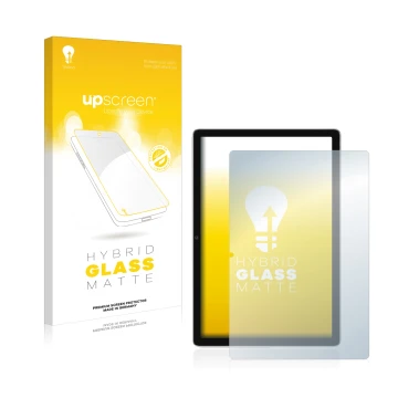 Parte frontale di una confezione del prodotto con il logo del marchio upscreen. Accanto è raffigurato il dispositivo Blackview