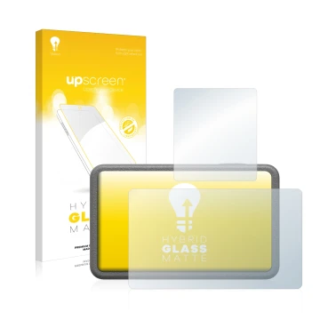 Parte frontale di una confezione del prodotto con il logo del marchio upscreen. Accanto è raffigurato il dispositivo DJI Osmo 