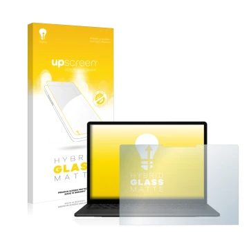 Parte frontale di una confezione del prodotto con il logo del marchio upscreen. Accanto è raffigurato il dispositivo Microsoft