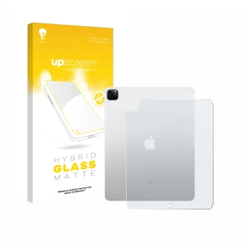 Parte frontale di una confezione del prodotto con il logo del marchio upscreen. Accanto è raffigurato il dispositivo Apple iPa