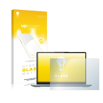Parte frontale di una confezione del prodotto con il logo del marchio upscreen. Accanto è raffigurato il dispositivo Lenovo Id