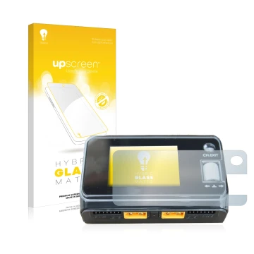 Parte frontale di una confezione del prodotto con il logo del marchio upscreen. Accanto è raffigurato il dispositivo ToolkitRC