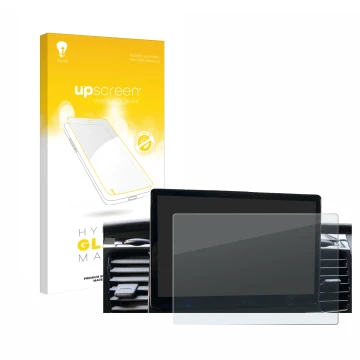 Parte frontale di una confezione del prodotto con il logo del marchio upscreen. Accanto è raffigurato il dispositivo Ford Tran