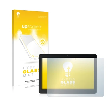 Parte frontale di una confezione del prodotto con il logo del marchio upscreen. Accanto è raffigurato il dispositivo Acepad A1